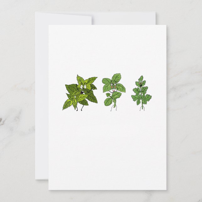 Herbs, herb themed invitation (Front)
