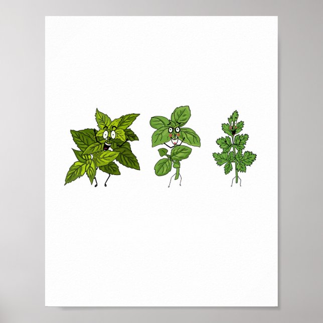 Herbs, herb themed poster (Front)