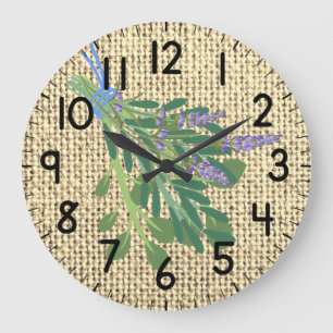 Herbs Large Clock