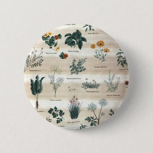 Herbs Plants Flowers 6 Cm Round Badge