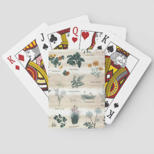 Herbs Plants Flowers Playing Cards