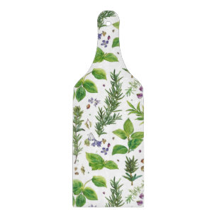 Herbs seamless pattern cutting board