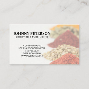 Herbs & Spices   Logistics Purchasing Goods Business Card