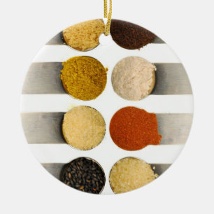 Herbs Spices & Powdered Ingredients Ceramic Ornament