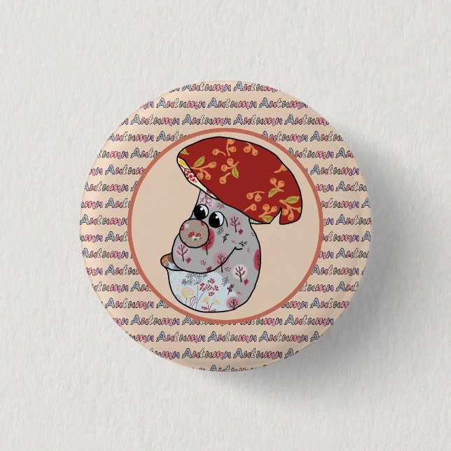 Herbstbild  3 cm round badge (Front)