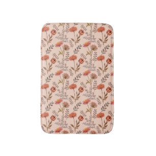 Herbstliches Blütenmosaik Bath Mat