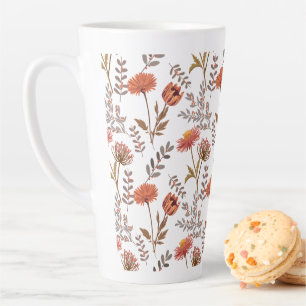 Herbstliches Blütenmosaik Latte Mug