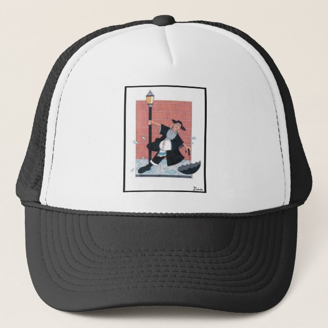 Herchel Singing in the Rain Trucker Hat (Front)