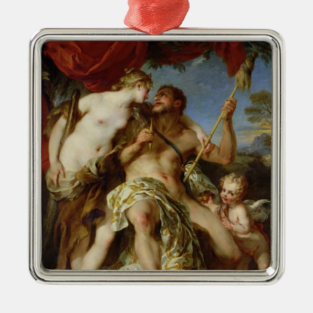 Hercules and Omphale, 1724 Metal Tree Decoration (Front)