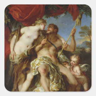 Hercules and Omphale, 1724 Square Sticker