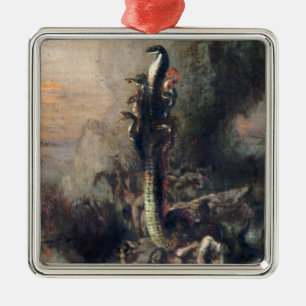 Hercules and the Lernaean Hydra Metal Tree Decoration