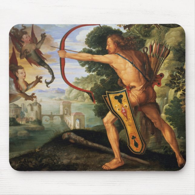 Hercules and the Stymphalian birds, 1600 Mouse Pad (Front)