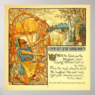 Hercules and the Wagoneer Walter Crane Poster