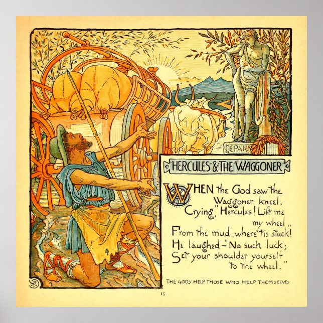 Hercules and the Wagoneer Walter Crane Poster (Front)
