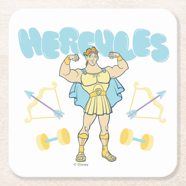 Hercules Arrows and Dumbbells Flex Square Paper Co Coaster (Front)