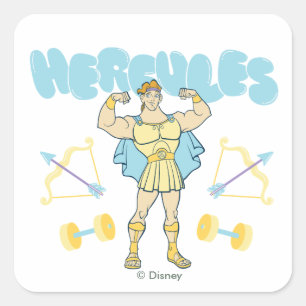 Hercules Arrows and Dumbbells Flex Square Sticker