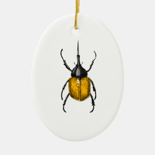 Hercules beetle ceramic ornament