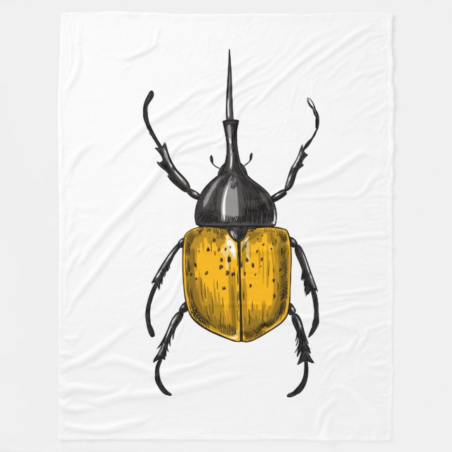 Hercules beetle fleece blanket (Front)