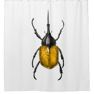 Hercules beetle shower curtain