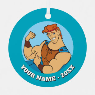 Hercules Bicep Flex Metal Ornament