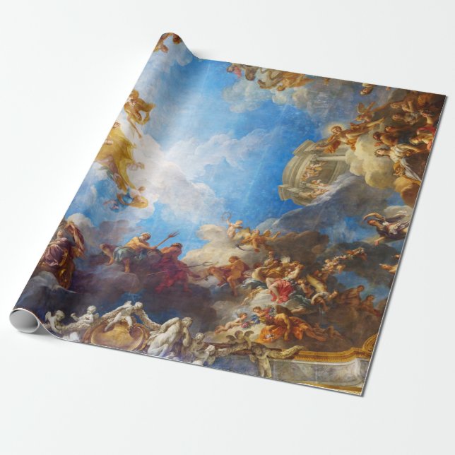 Hercules ceiling painting in Chateau de Versailles Wrapping Paper (Unrolled)