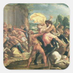 Hercules, Deianeira and the centaur Eurytion Square Sticker