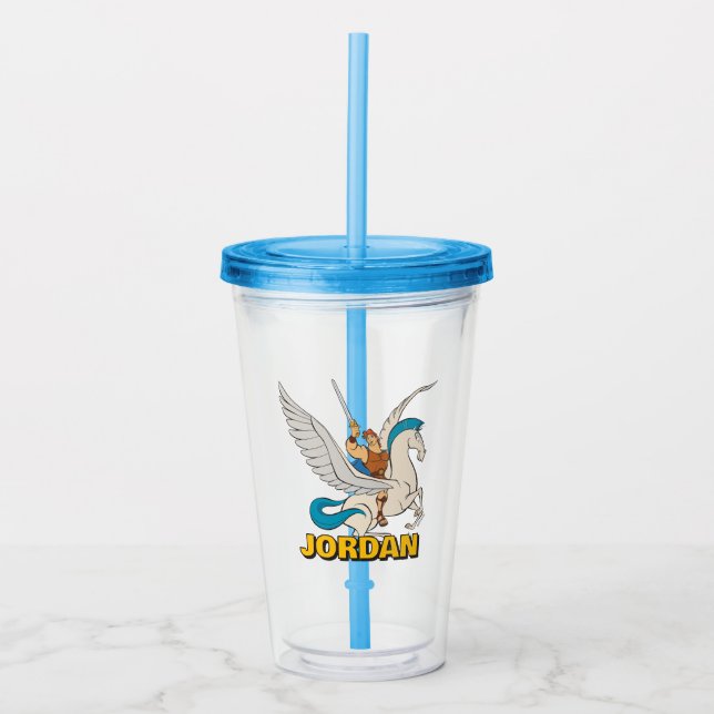 Hercules Riding Pegasus Acrylic Tumbler (Front)