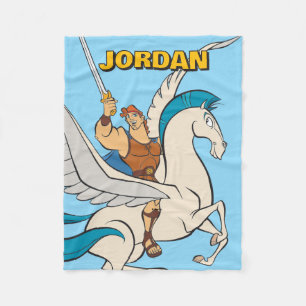 Hercules Riding Pegasus Fleece Blanket