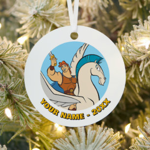 Hercules Riding Pegasus Metal Ornament