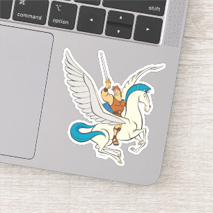 Hercules Riding Pegasus Sticker