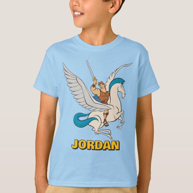 Hercules Riding Pegasus T-Shirt (Front)