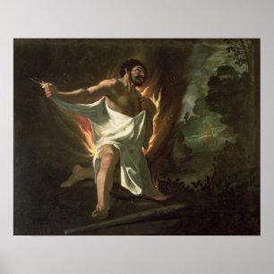 Hercules Tearing the Burning Robe, c.1634 Poster