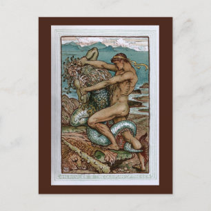 Hercules & the Old Man of the Sea Postcard