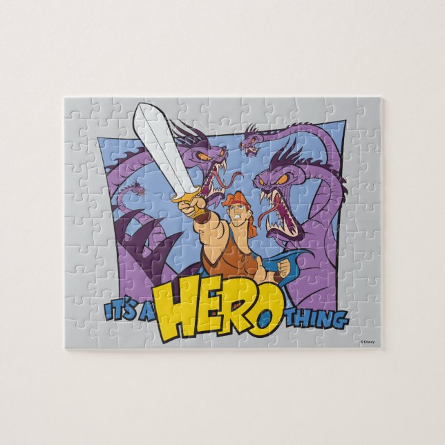 Hercules vs Hydra - It's a HERO Thing Jigsaw Puzzl Jigsaw Puzzle (Horizontal)