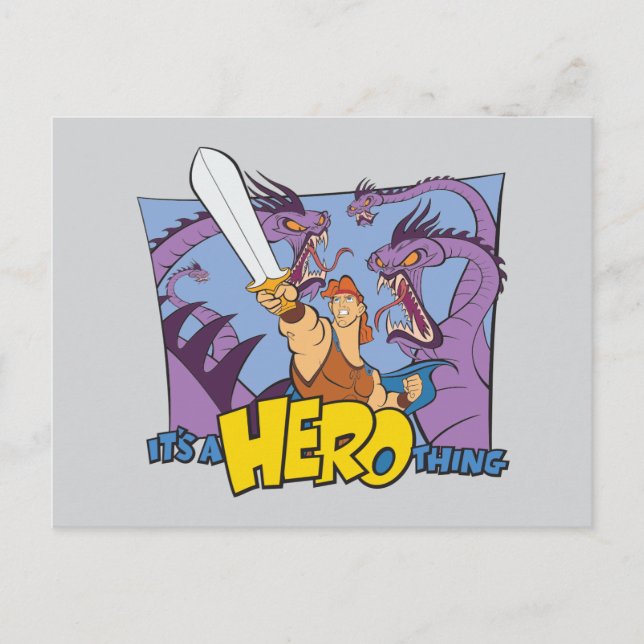 Hercules vs Hydra - It's a HERO Thing Postcard (Front)