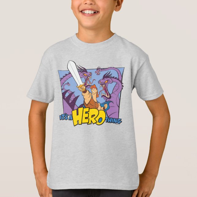 Hercules vs Hydra - It's a HERO Thing T-Shirt (Front)