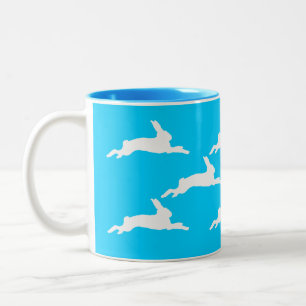 Herd of Bunnies Two-Tone Coffee Mug