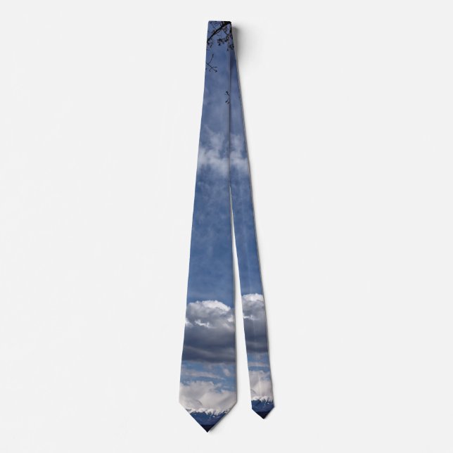 herd of clouds on the blue sky tie (Front)
