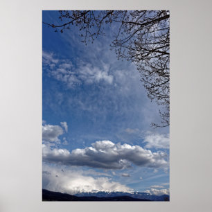 Herd of clouds over Fagaras Mountains Romania Poster