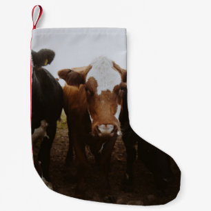 HERD OF COWS SMALL CHRISTMAS STOCKING