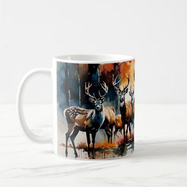 Herd Of Deer 2 Coffee Mug (Left)