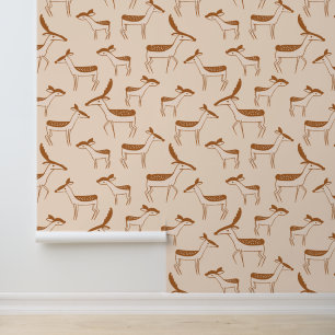 Herd of Deer Design Wallpaper