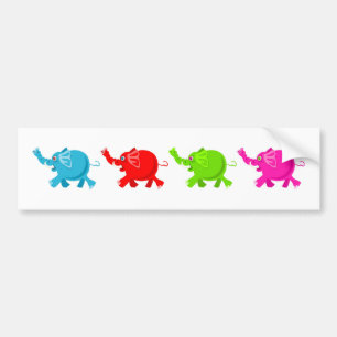 Herd of Elephants Bumper Sticker