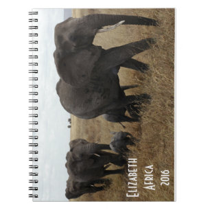 Herd of Elephants walking Notebook