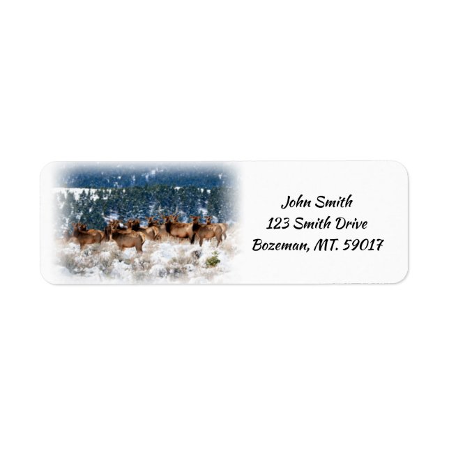 Herd of Elk return address Label (Front)