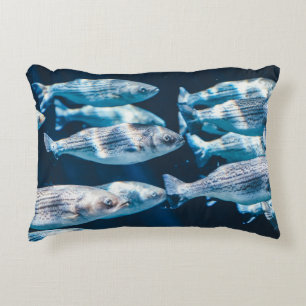HERD OF FISH DECORATIVE CUSHION