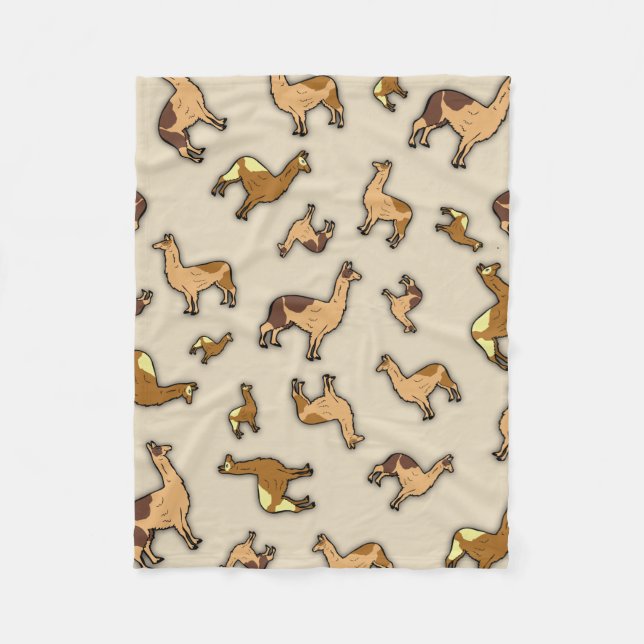 Herd of Llamas Fleece Blanket (Front)
