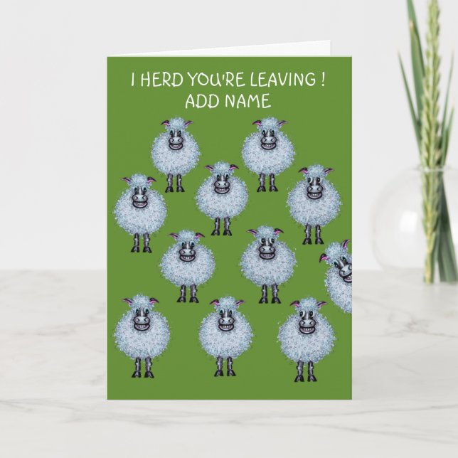 Herd of sheep leaving card (Front)