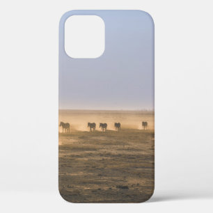 HERD OF ZEBRA ON SAND FIELD iPhone 12 CASE