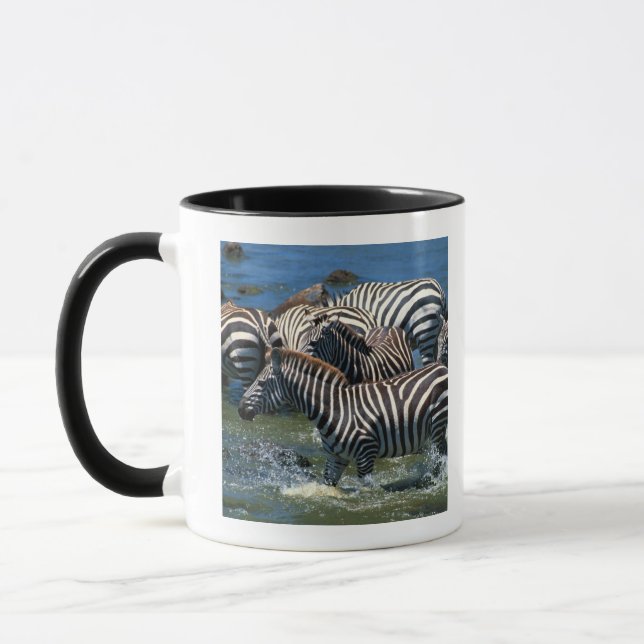 Herd of zebras 2 mug (Left)